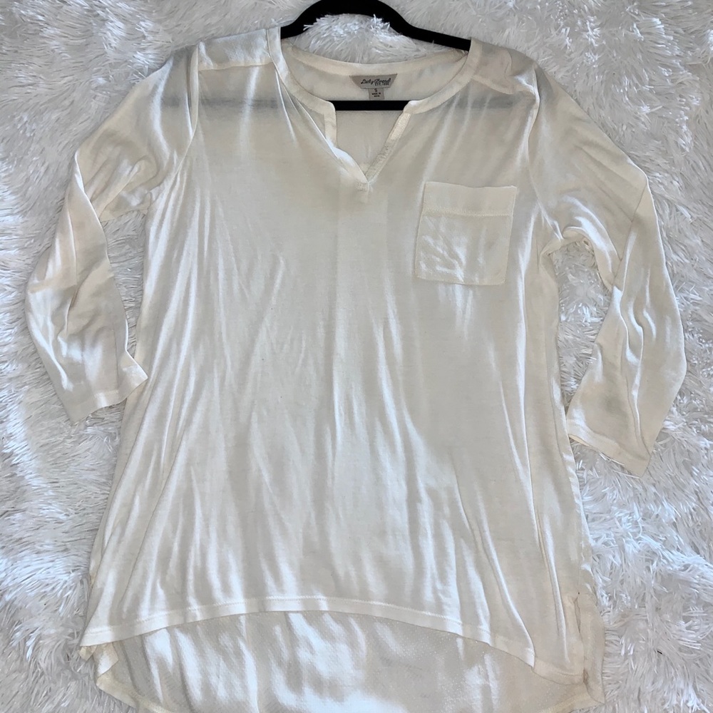 Lucky Brand Cream Light Top